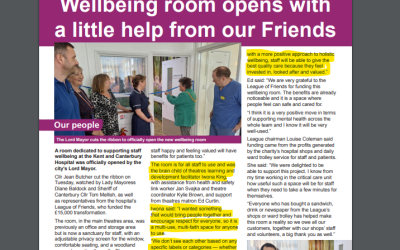 Iwona’s dream is a reality! Student creates NHS wellbeing room.