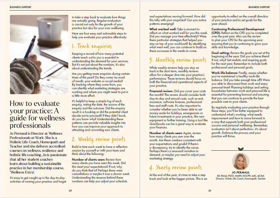 Only Natural Feature coaching perspectives article on complementary therapies